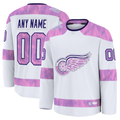 TRASK Custom DR.Wings White 2024 Hockey Fights Cancer Practice Jerseys