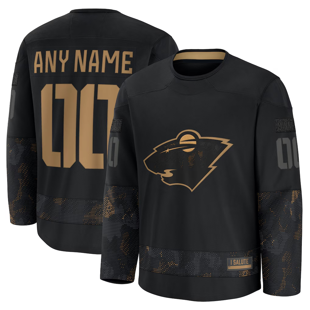 TRASK Custom M.Wild Black 2024 Military Appreciation Practice Jerseys