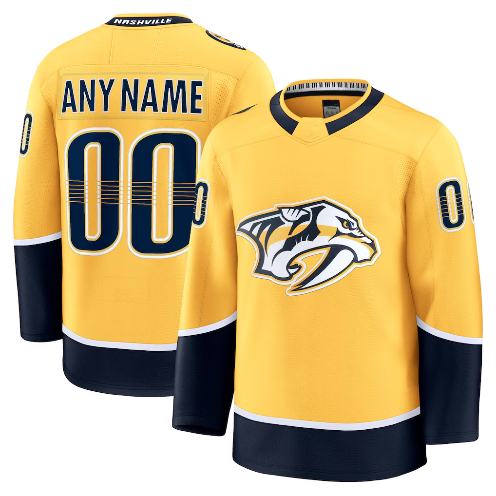 TRASK Custom N.Predators Gold Home Premium Jerseys