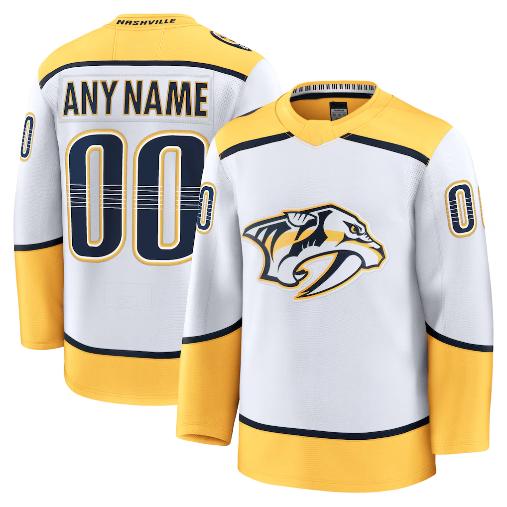 TRASK Custom N.Predators White Away Premium Jerseys