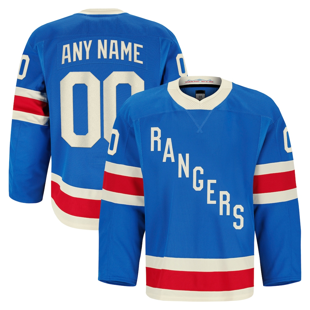 TRASK Custom NY.Rangers Blue Centennial Authentic Pro Jerseys