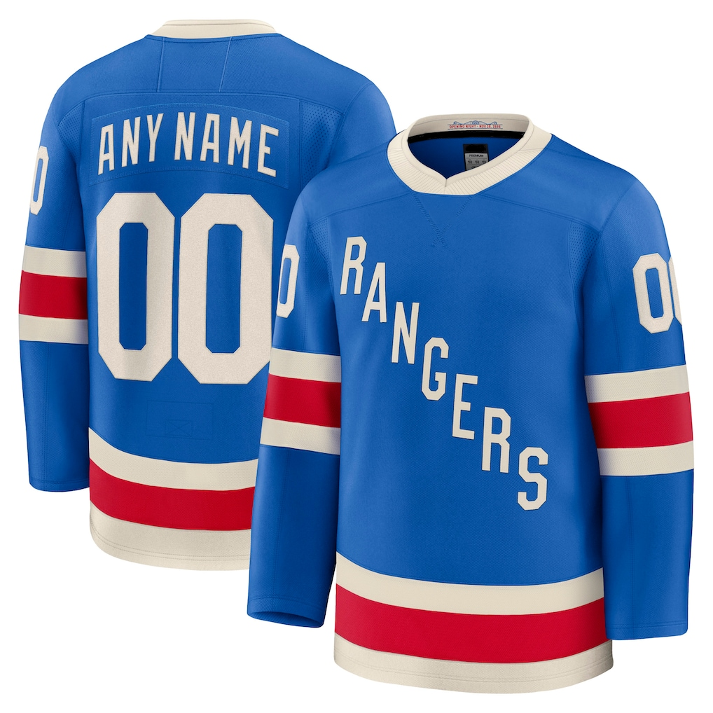 TRASK Custom NY.Rangers Blue Centennial Premium Jerseys