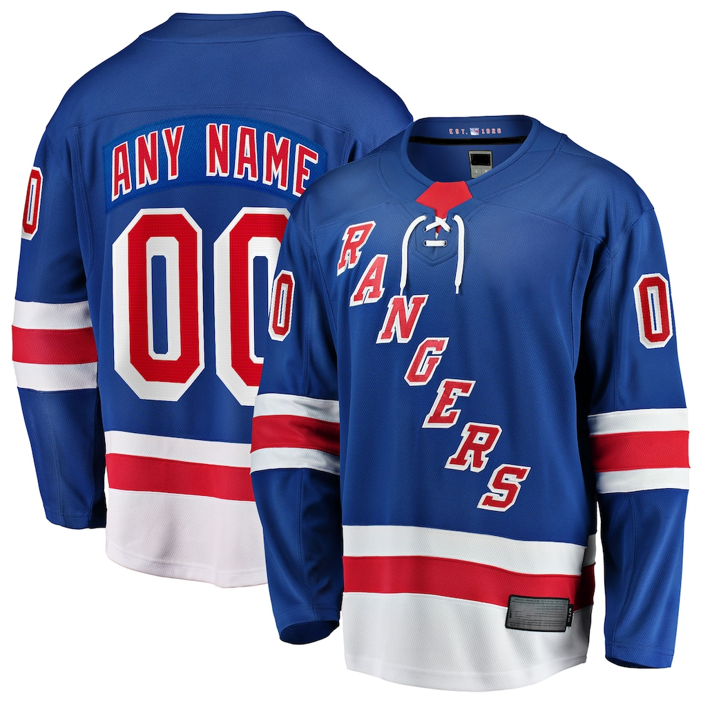 TRASK Custom NY.Rangers Blue Home Breakaway Jerseys