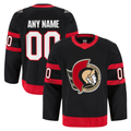 TRASK Custom O.Senators Black Home Authentic Pro Jerseys