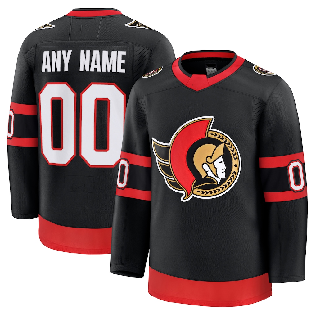 TRASK Custom O.Senators Black Home Premium Jerseys