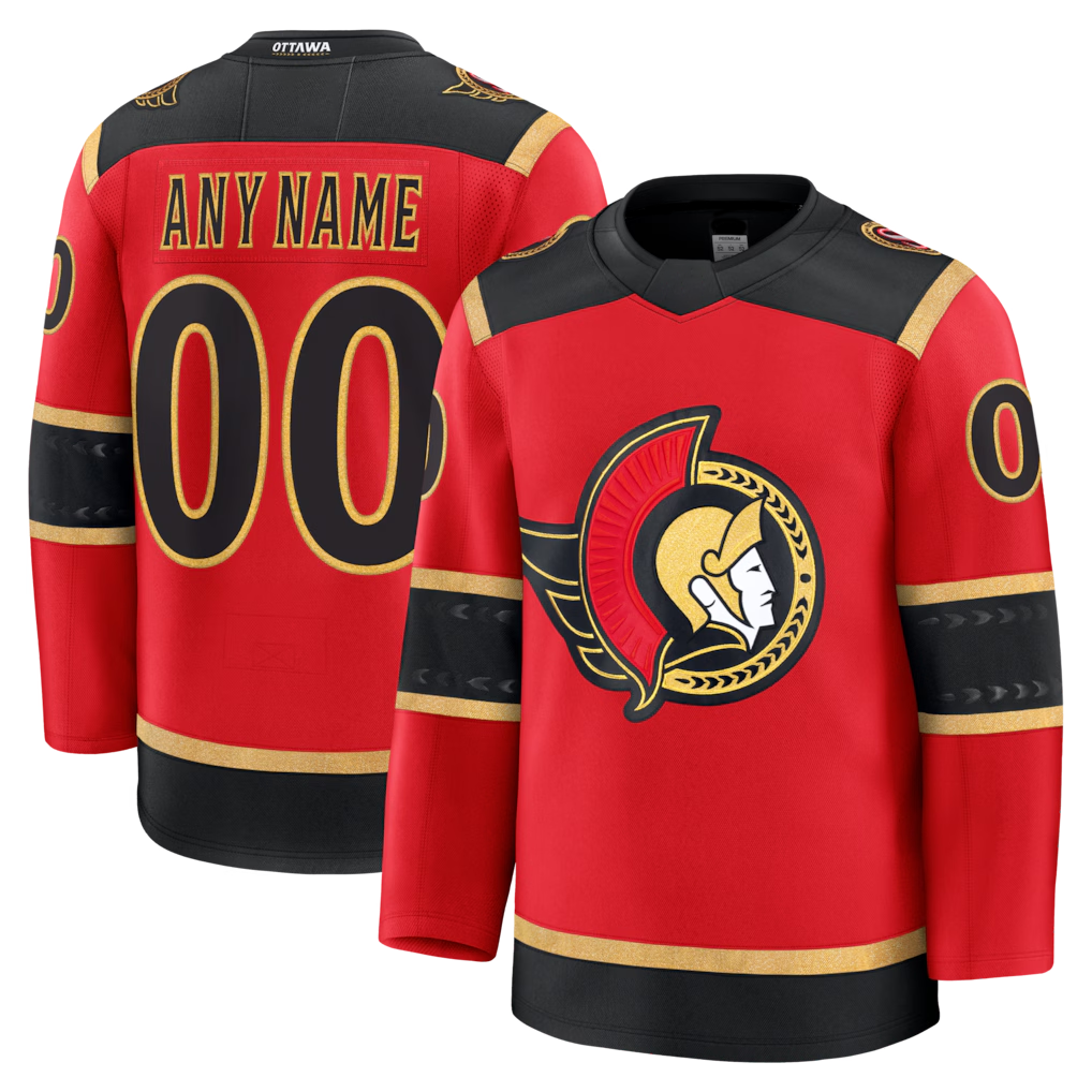 TRASK Custom O.Senators Red Alternate Premium Jerseys