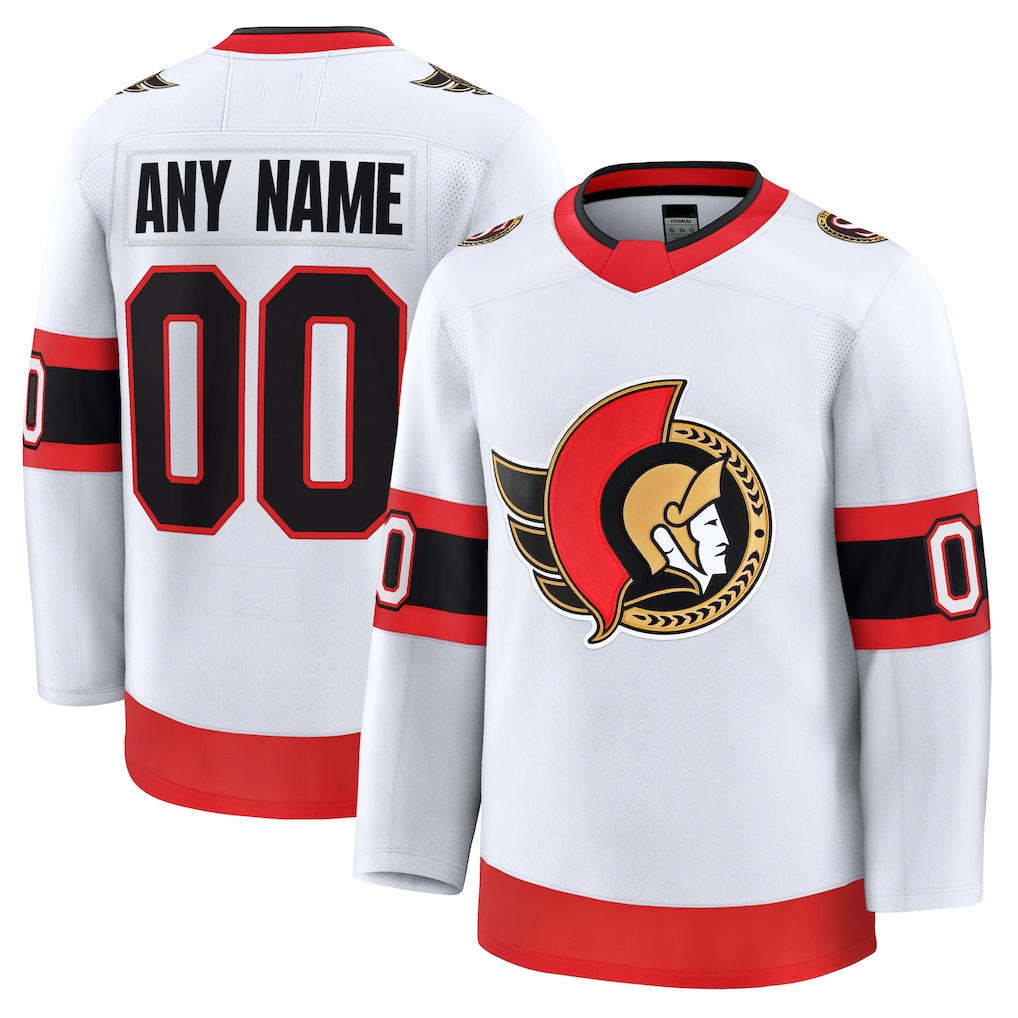 TRASK Custom O.Senators White Away Premium Jerseys
