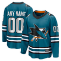 TRASK Custom SJ.Sharks Teal Home Breakaway Jerseys