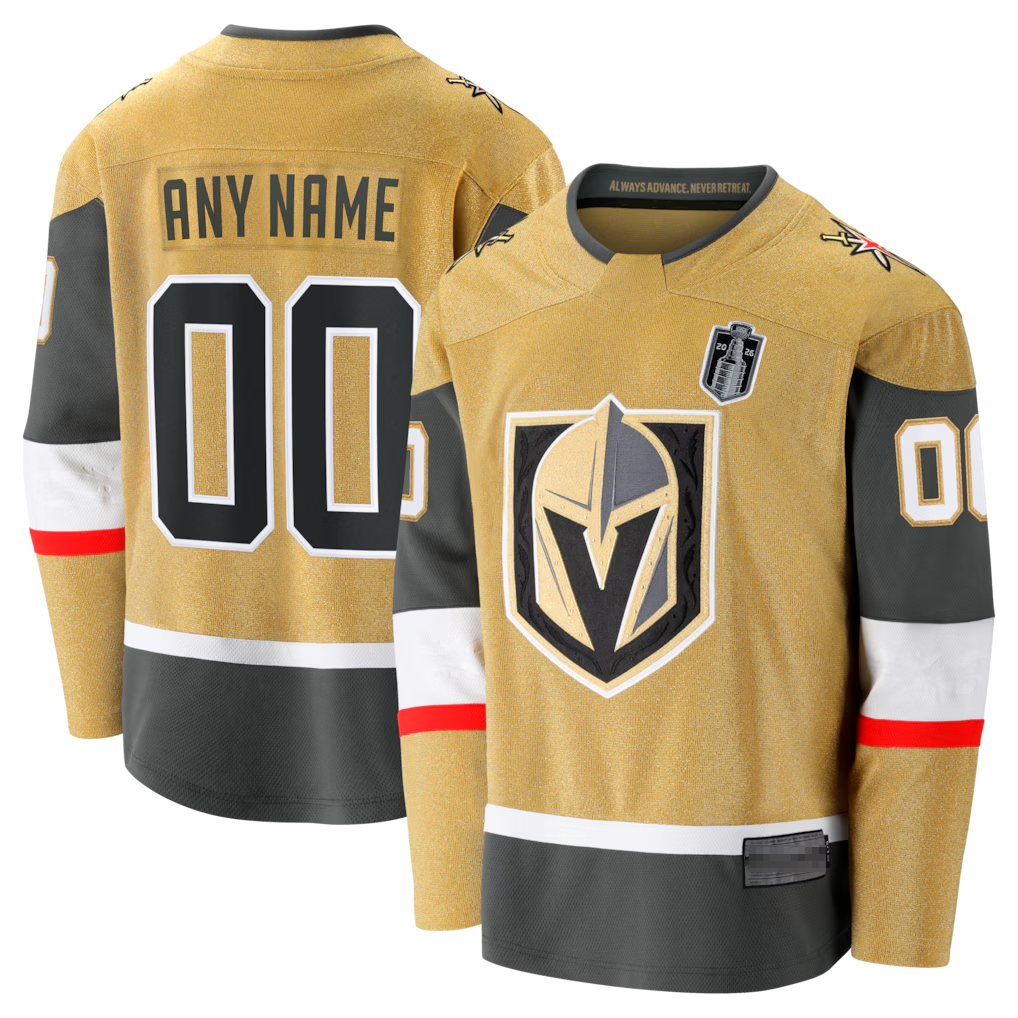 TRASK Custom VG.Knights Gold 2026 Stanley Cup Final Breakaway Jerseys