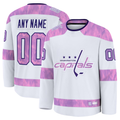 TRASK Custom W.Capitals White 2024 Hockey Fights Cancer Practice Jerseys