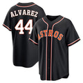TRASK H.Astros #44 Yordan Alvarez Player Black Fashion Out Home Game Stitched Jerseys