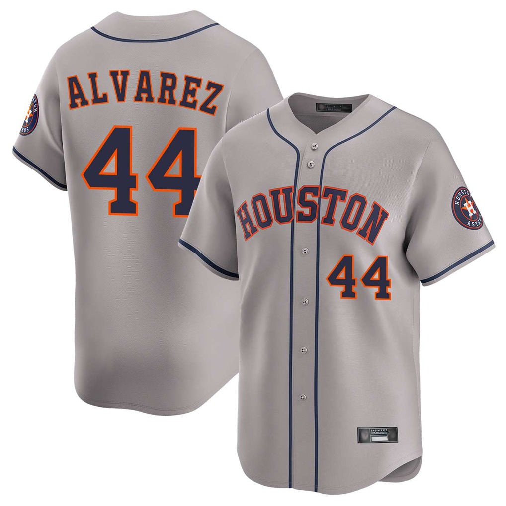 TRASK H.Astros #44 Yordan Alvarez Player Gray Home Limited Stitched Jerseys