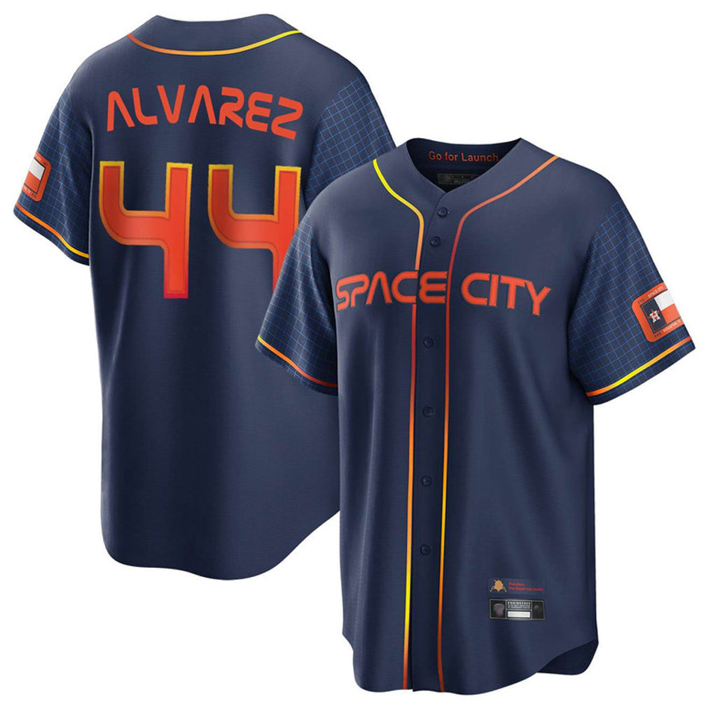 TRASK H.Astros #44 Yordan Alvarez Player Navy City Connect Home Game Stitched Jerseys