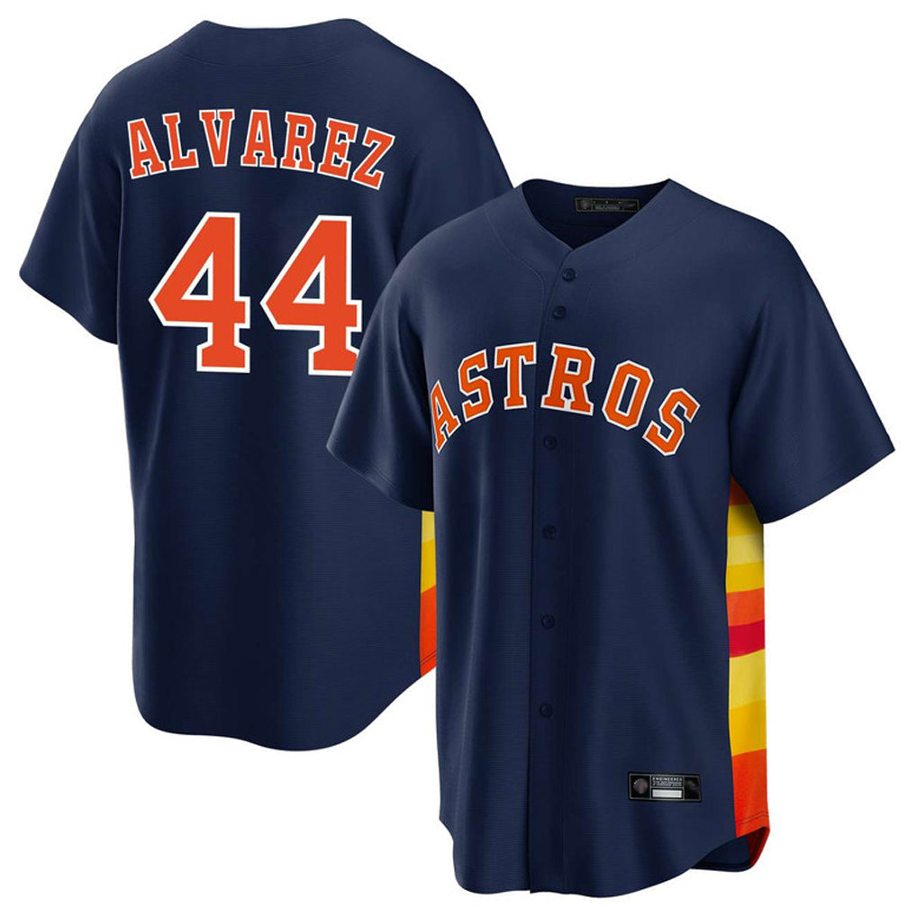 TRASK H.Astros #44 Yordan Alvarez Player Navy Home Game Stitched Jerseys