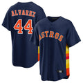 TRASK H.Astros #44 Yordan Alvarez Player Navy Home Game Stitched Jerseys