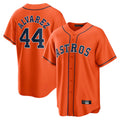 TRASK H.Astros #44 Yordan Alvarez Player Orange Home Game Stitched Jerseys