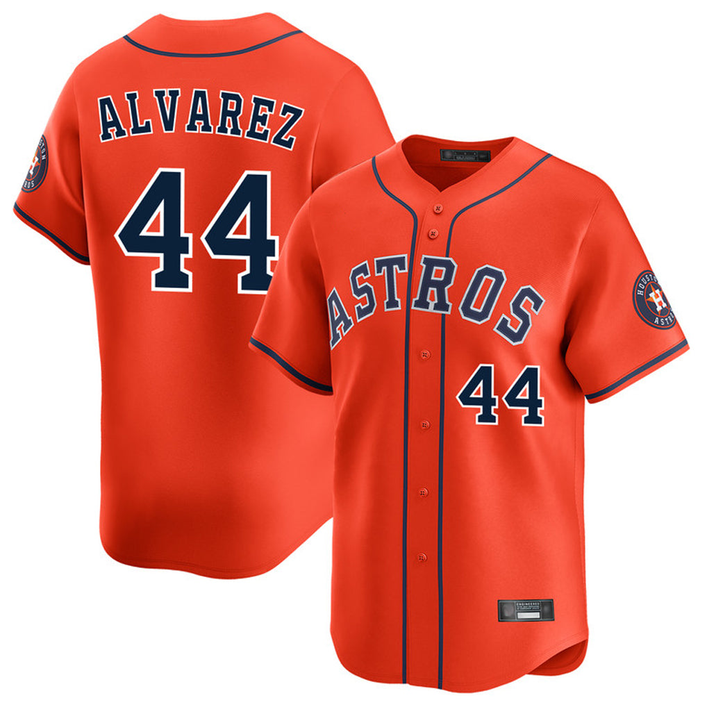 TRASK H.Astros #44 Yordan Alvarez Player Orange Home Limited Stitched Jerseys