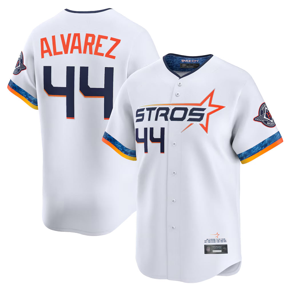 TRASK H.Astros #44 Yordan Alvarez Player White City Connect Limited Home Stitched Jerseys
