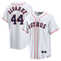 TRASK H.Astros #44 Yordan Alvarez Player White Home Game Stitched Jerseys