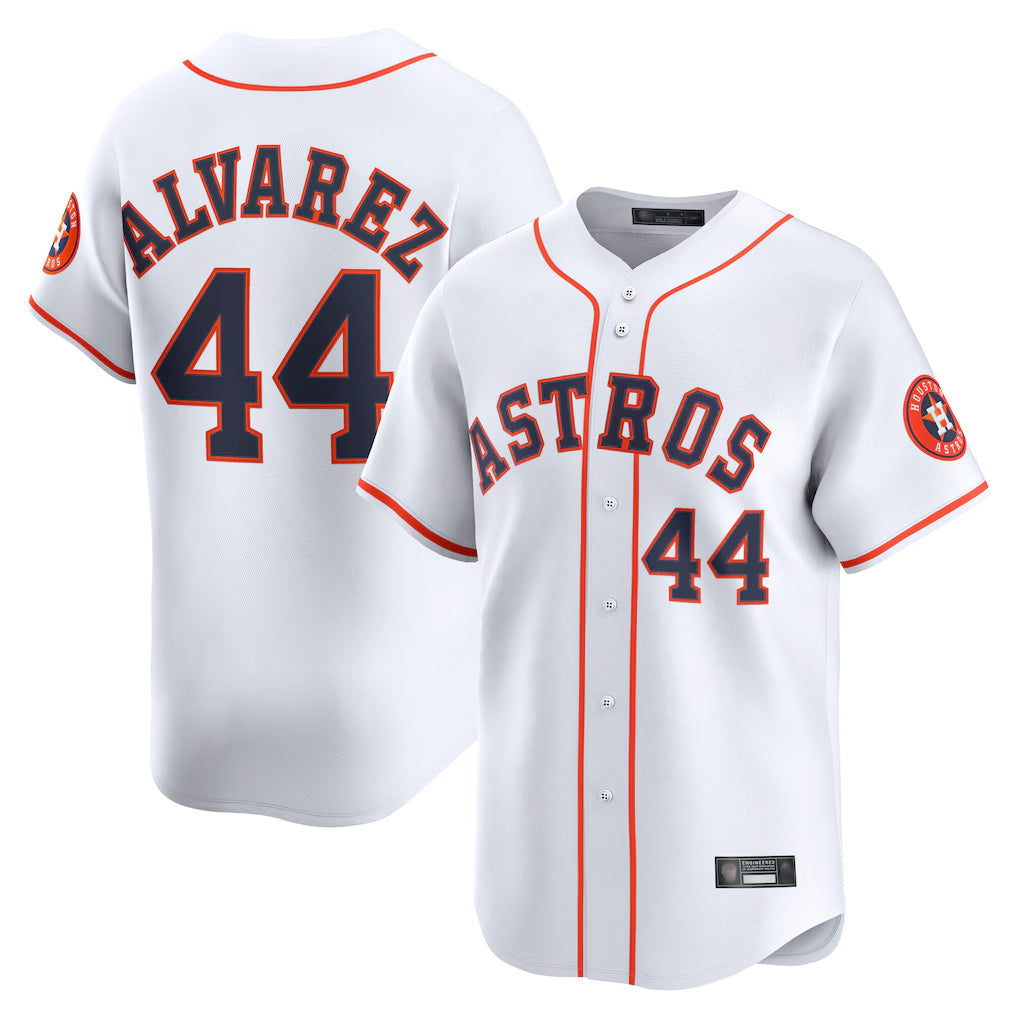 TRASK H.Astros #44 Yordan Alvarez Player White Home Limited Stitched Jerseys
