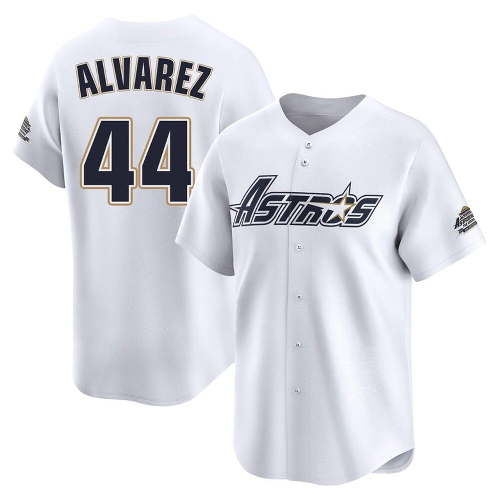 TRASK H.Astros #44 Yordan Alvarez Player White Throwback Cooperstown Collection Limited Stitched Jerseys