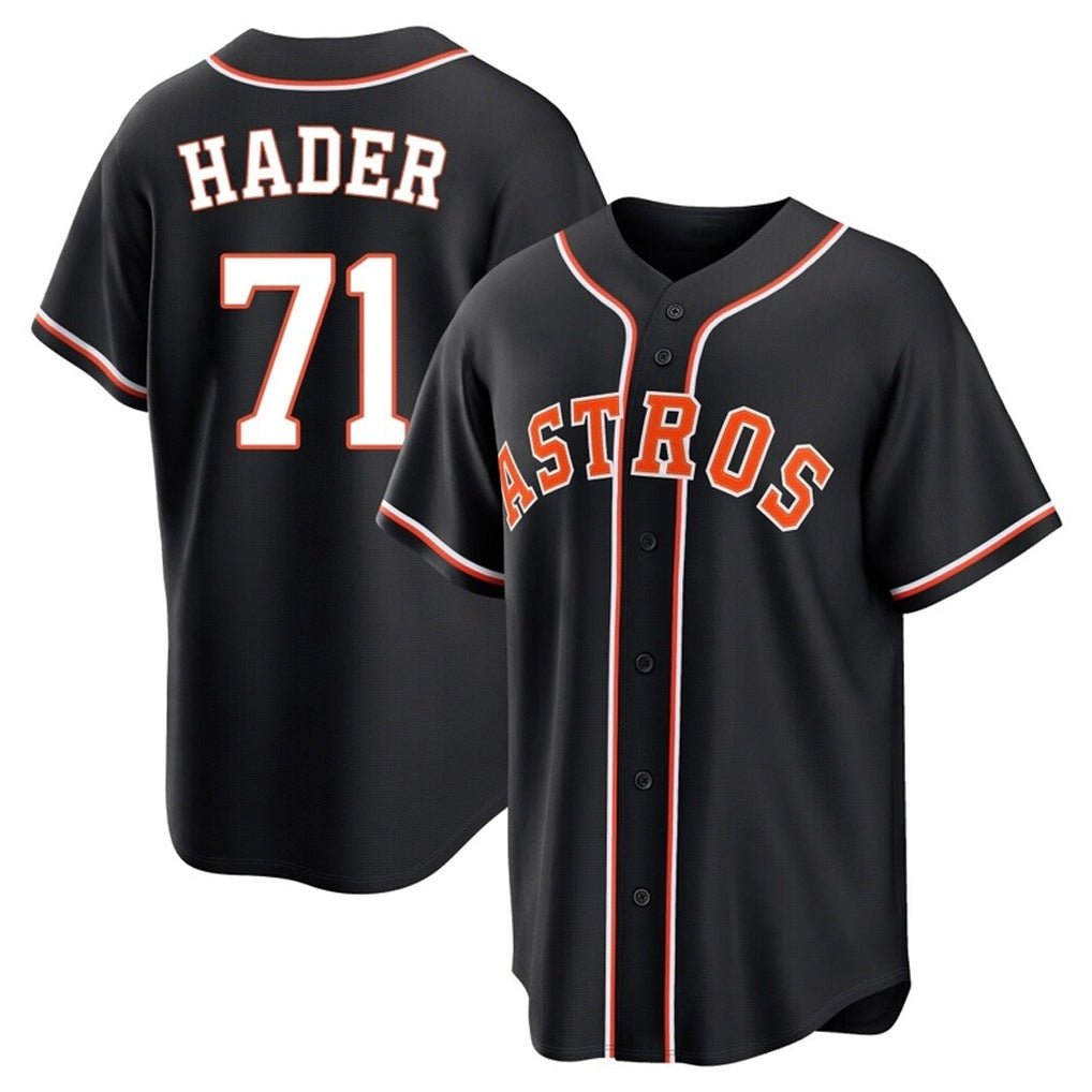 TRASK H.Astros #71 Josh Hader Player Black Fashion Out Home Game Stitched Jerseys