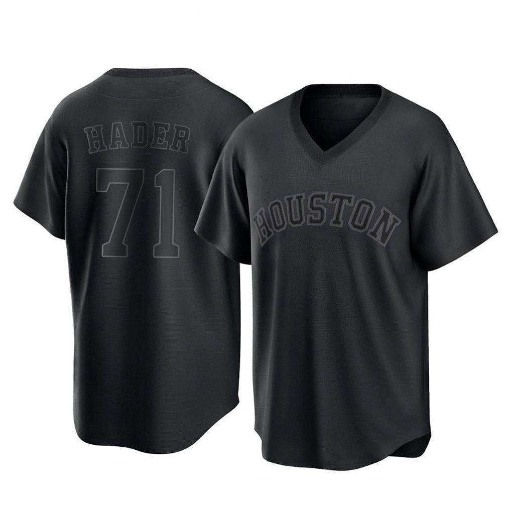 TRASK H.Astros #71 Josh Hader Player Black Fashion T-shirt Home Game Stitched Jerseys