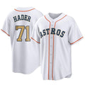 TRASK H.Astros #71 Josh Hader Player Gold Collection Game Home Stitched Jerseys