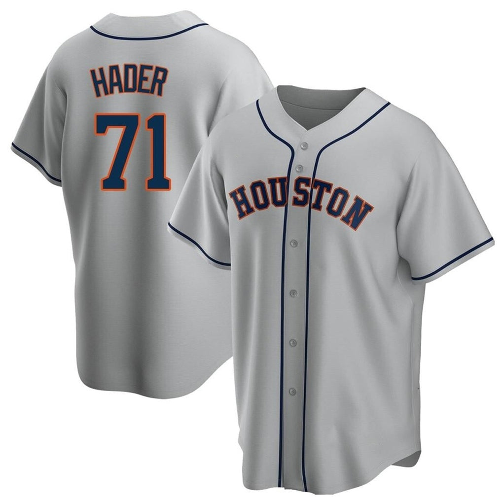 TRASK H.Astros #71 Josh Hader Player Gray Home Game Stitched Jerseys
