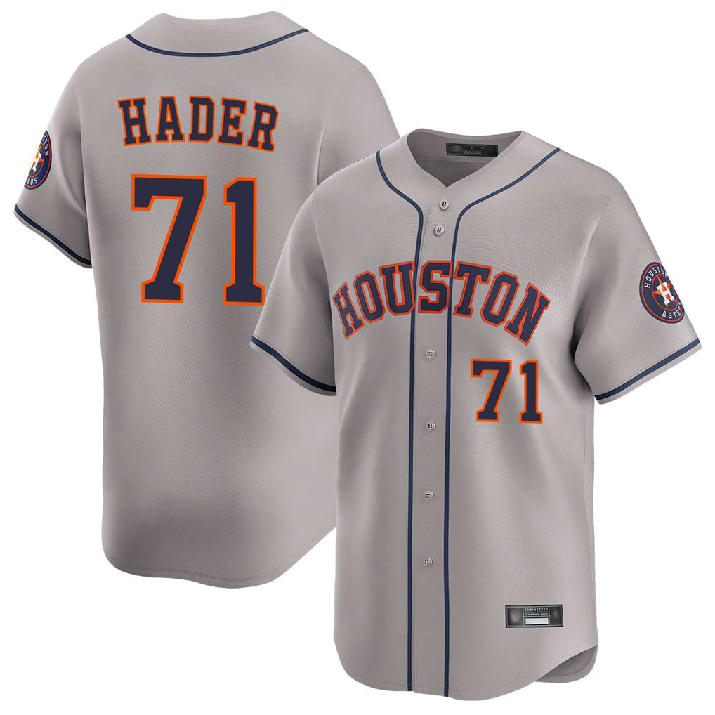 TRASK H.Astros #71 Josh Hader Player Gray Home Limited Stitched Jerseys