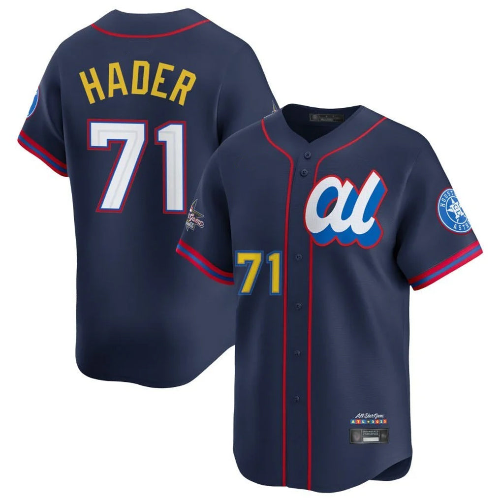 TRASK H.Astros #71 Josh Hader Player Navy American League All-Star Game Limited Stitched Jerseys