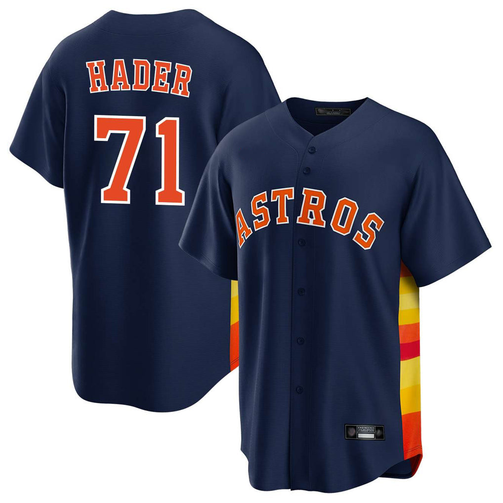 TRASK H.Astros #71 Josh Hader Player Navy Home Game Stitched Jerseys