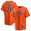 TRASK H.Astros #71 Josh Hader Player Orange Home Game Stitched Jerseys