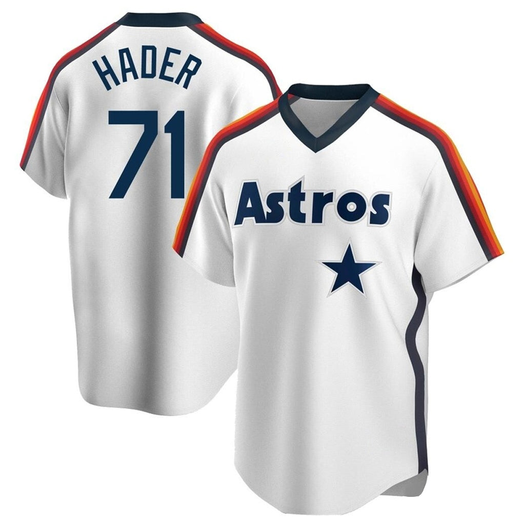 TRASK H.Astros #71 Josh Hader Player White Cooperstown Collection T-shirt Stitched Jerseys