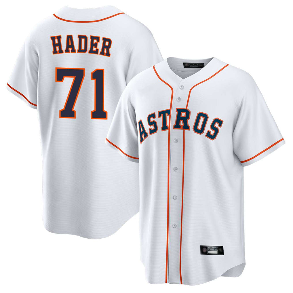 TRASK H.Astros #71 Josh Hader Player White Home Game Stitched Jerseys