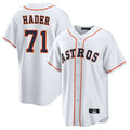TRASK H.Astros #71 Josh Hader Player White Home Game Stitched Jerseys