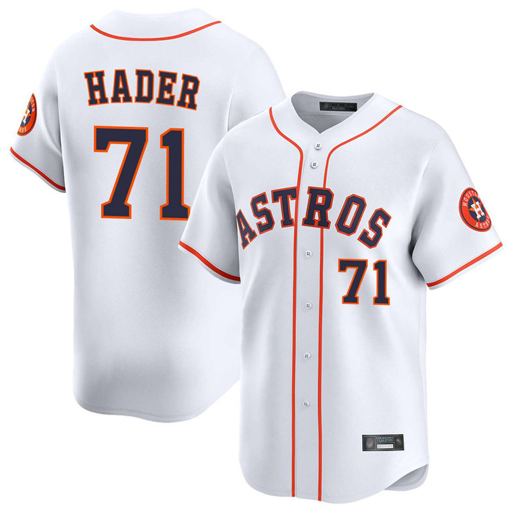 TRASK H.Astros #71 Josh Hader Player White Home Limited Stitched Jerseys