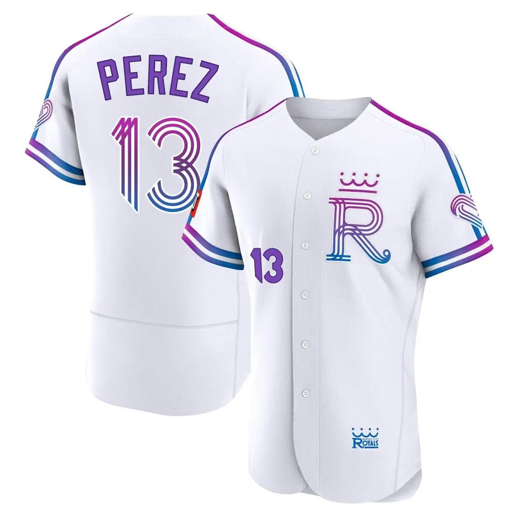 TRASK KC.Royals #13 Salvador Perez Player White 2026 City Connect Limited Elite Home Stitched Jerseys