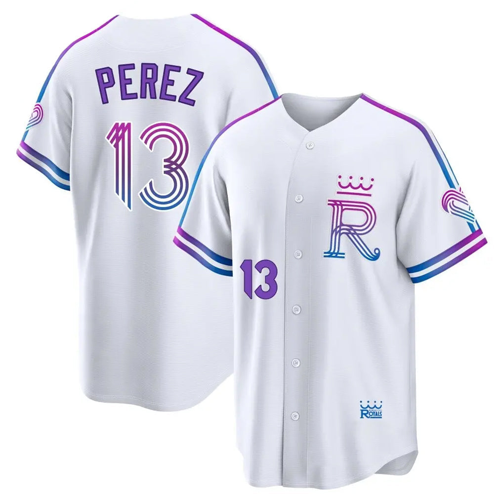 TRASK KC.Royals #13 Salvador Perez Player White 2026 City Connect Limited Home Stitched Jerseys