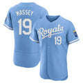 TRASK KC.Royals #19 Michael Massey Player Light Blue Alt Limited Elite Home Stitched Jerseys