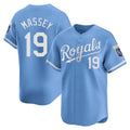 TRASK KC.Royals #19 Michael Massey Player Light Blue Alt Limited Home Stitched Jerseys