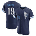 TRASK KC.Royals #19 Michael Massey Player Navy City Connect Limited Elite Home Stitched Jerseys