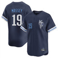 TRASK KC.Royals #19 Michael Massey Player Navy City Connect Limited Home Stitched Jerseys