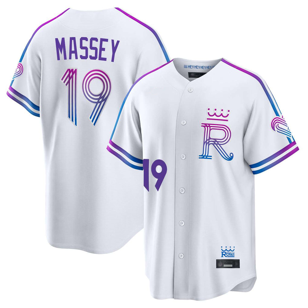 TRASK KC.Royals #19 Michael Massey Player White 2026 City Connect Limited Home Stitched Jerseys