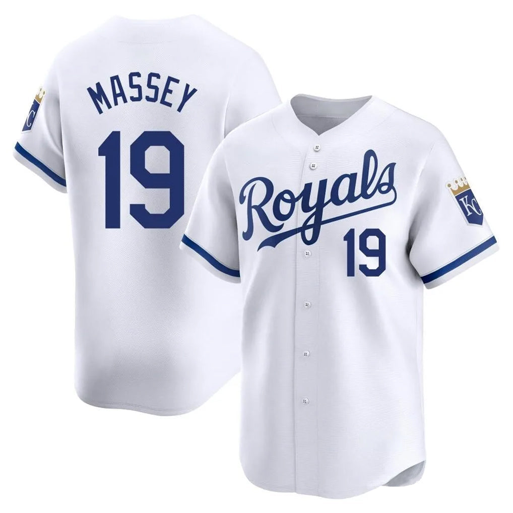 TRASK KC.Royals #19 Michael Massey Player White Alt Limited Home Stitched Jerseys