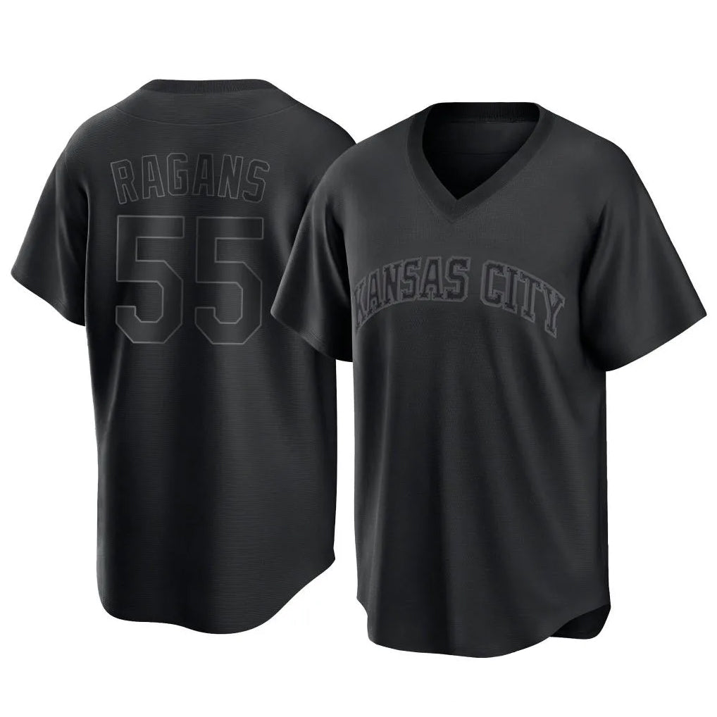TRASK KC.Royals #55 Cole Ragans Player Black Fashion Game Stitched Jerseys