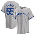 TRASK KC.Royals #55 Cole Ragans Player Gray Game Home Stitched Jerseys