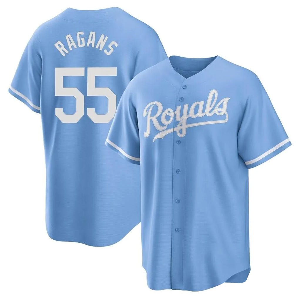 TRASK KC.Royals #55 Cole Ragans Player Light Blue Home Game Stitched Jerseys