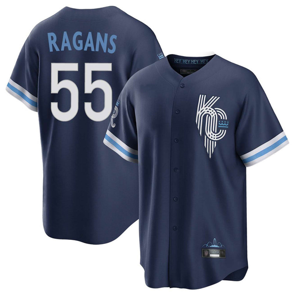 TRASK KC.Royals #55 Cole Ragans Player Navy City Connect Home Game Stitched Jerseys