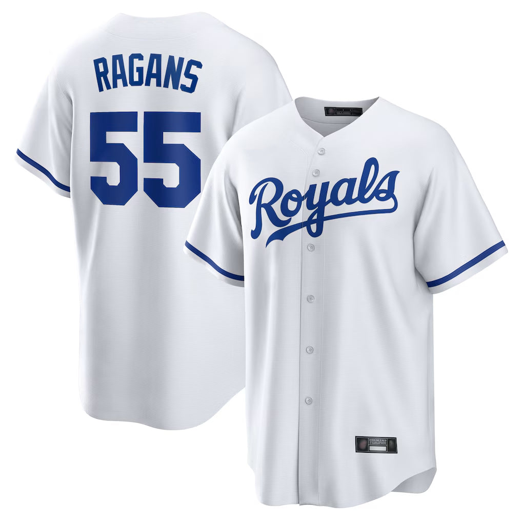 TRASK KC.Royals #55 Cole Ragans Player White Home Game Stitched Jerseys